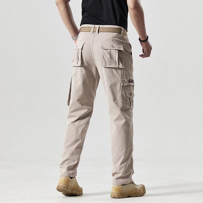 Sporty Men's Cargo Trousers - Max-Olive Green-30-Nora Luxe