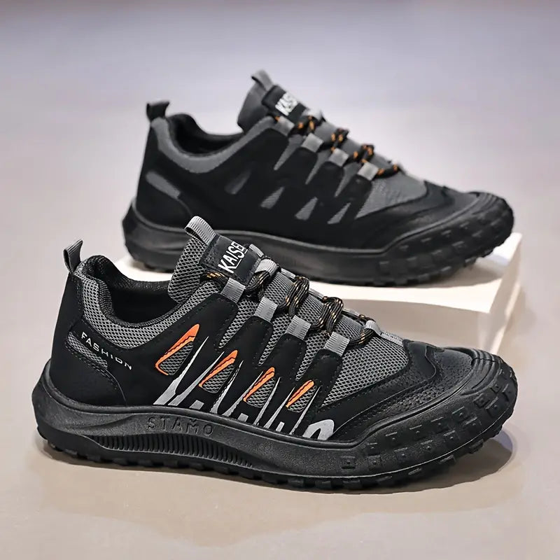 Sporty Men's Mountain Shoes - TrailRoyal-Black-7.0-Nora Luxe