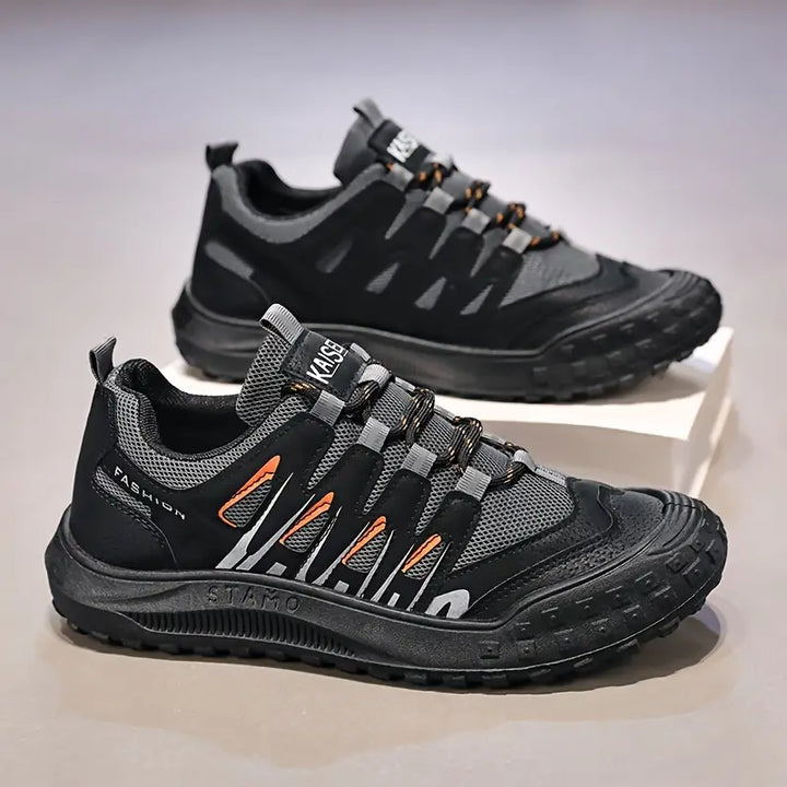 Sporty Men's Mountain Shoes - TrailRoyal-Black-7.0-Nora Luxe