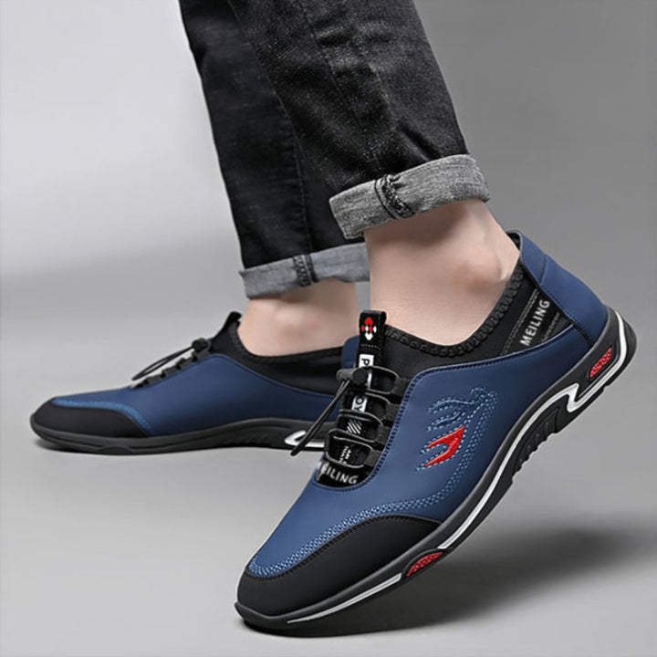 Sporty Men's Sneakers - StrideLux-Blue-6.0-Nora Luxe