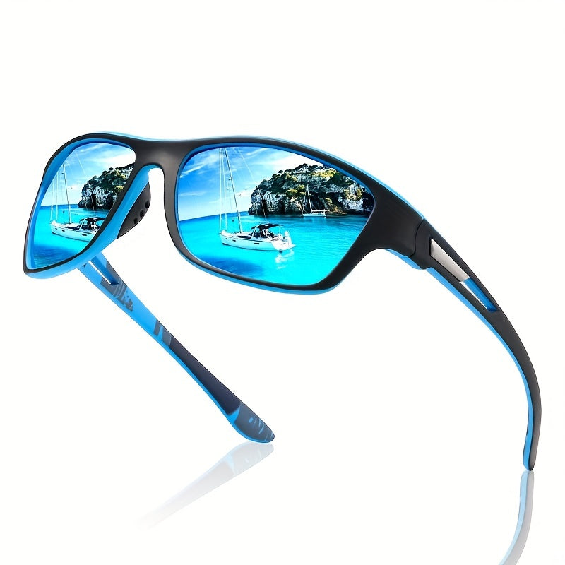 Sporty men's sunglasses with polarized lenses & UV400 protection – Vayron-Black-Nora Luxe