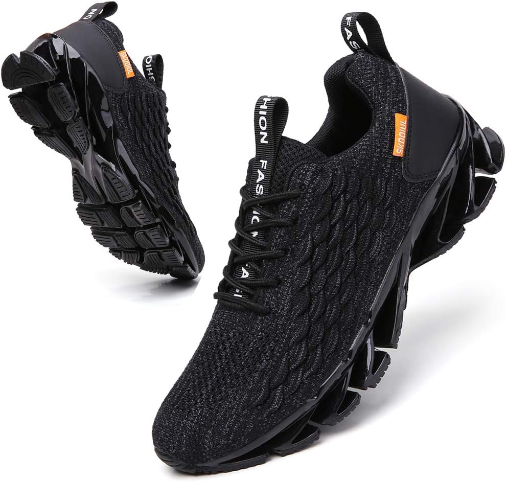 Sporty Men's Trainers - FlexLite-Black 2-6.5-Nora Luxe