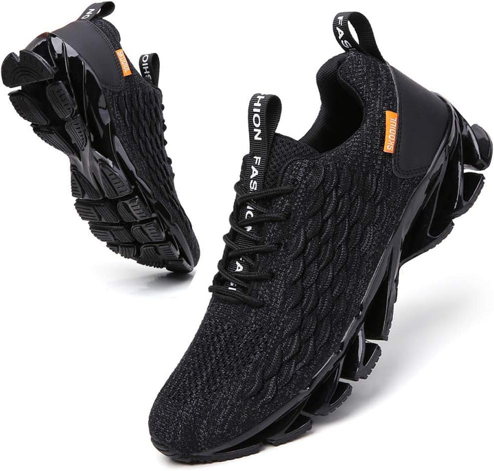 Sporty Men's Trainers - FlexLite-Black 2-6.5-Nora Luxe