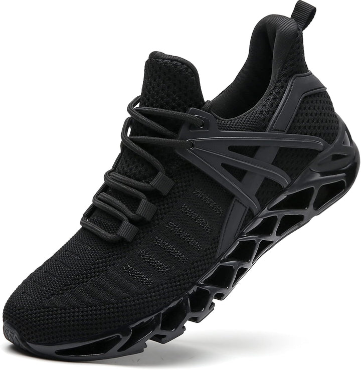 Sporty Men's Trainers - FlexLite-Black-6.5-Nora Luxe