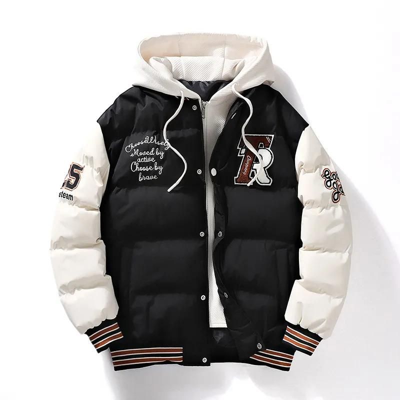 Sporty Men's Winter Jacket with Hood - Ragnar-Black-M-Nora Luxe