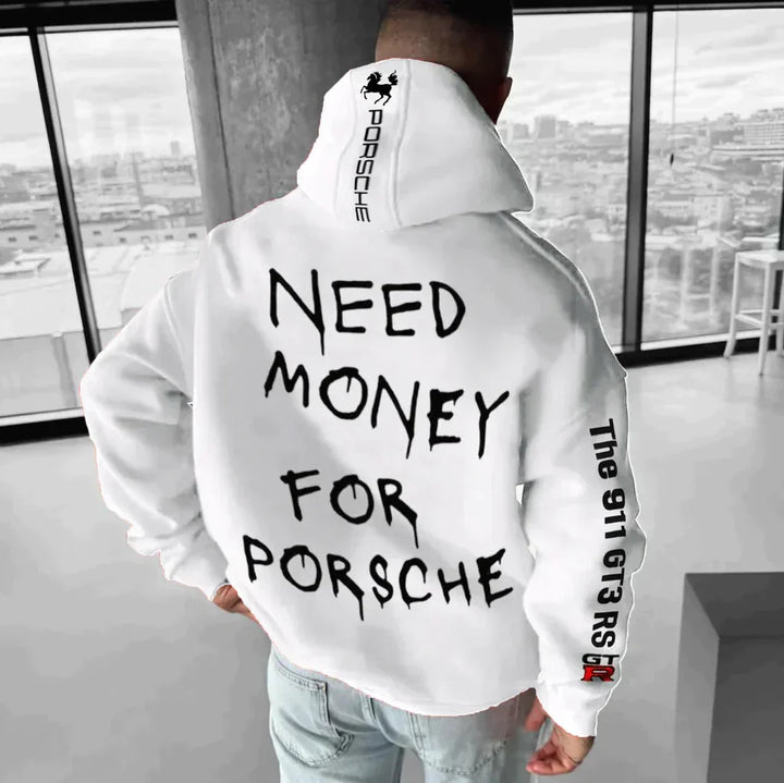 Sporty Racing Hoodie - Max-White B-S-Nora Luxe