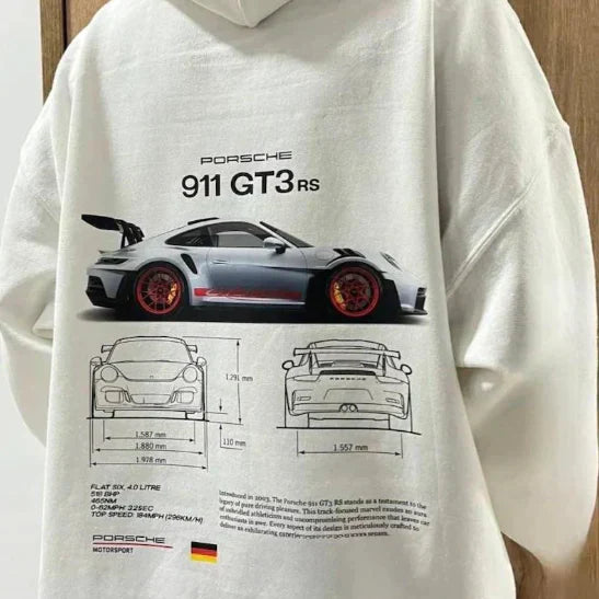Sporty Racing Hoodie - Max-White-S-Nora Luxe