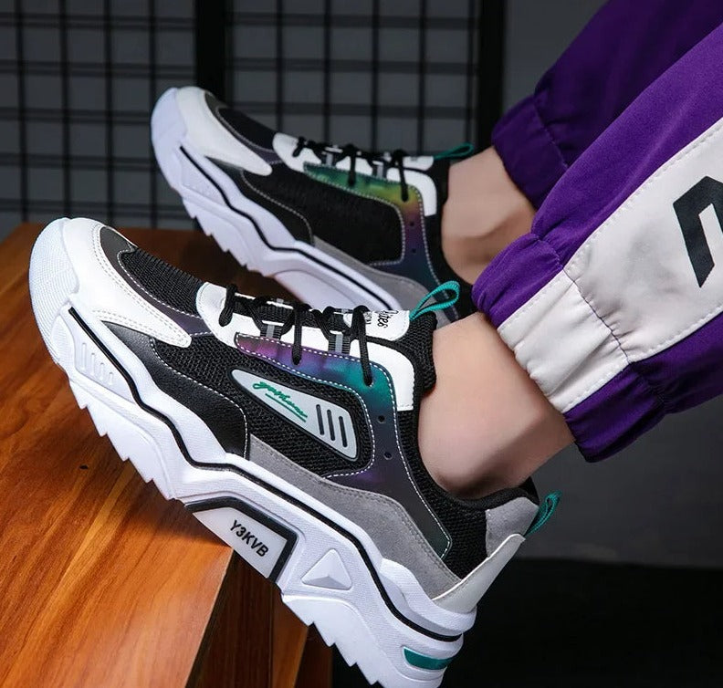 Sporty Sneakers - StrideFlex-6.0-Black green-Nora Luxe