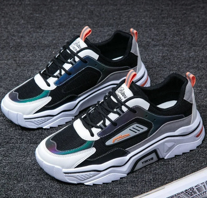 Sporty Sneakers - StrideFlex-6.0-Black green-Nora Luxe