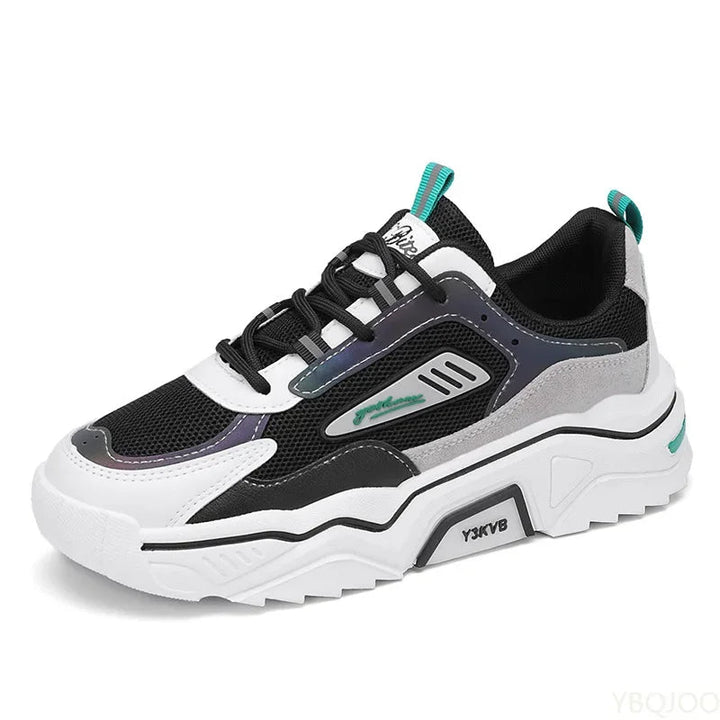 Sporty Sneakers - StrideFlex-6.0-Black green-Nora Luxe