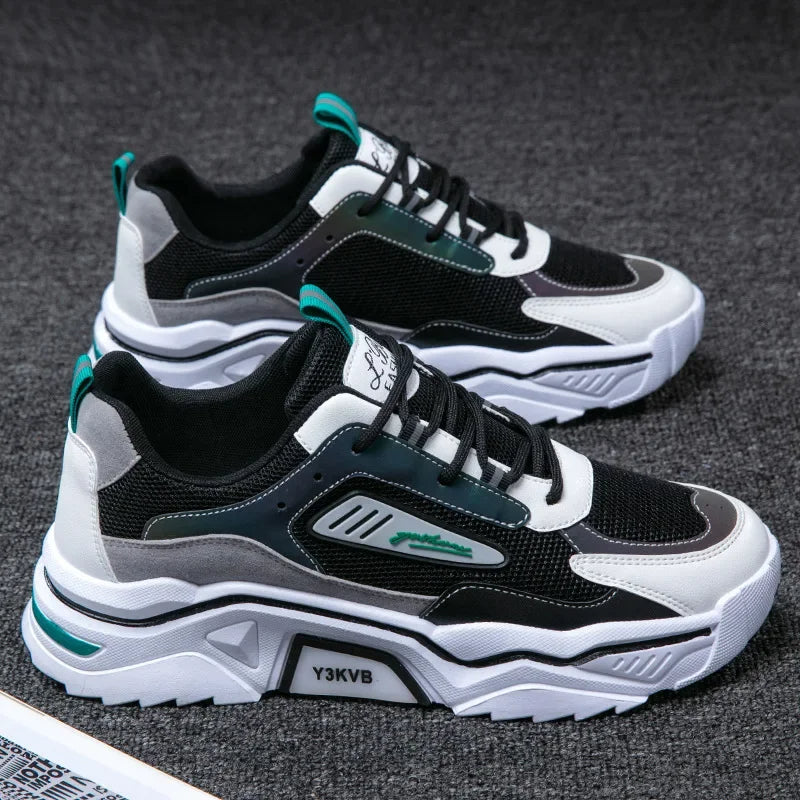 Sporty Sneakers - StrideFlex-6.0-Black green-Nora Luxe