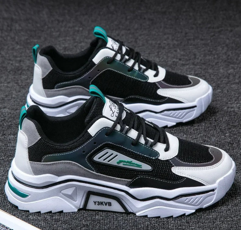 Sporty Sneakers - StrideFlex-6.0-Black green-Nora Luxe