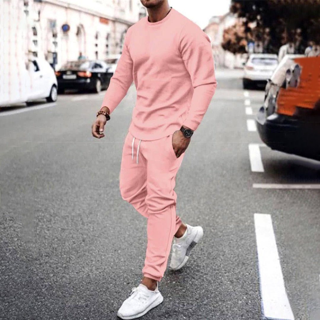 Sporty Tracksuit for Men - Marco-Pink-S-Nora Luxe