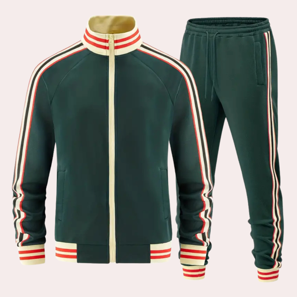 Sporty Tracksuit for Men - Santino-Green-S-Nora Luxe