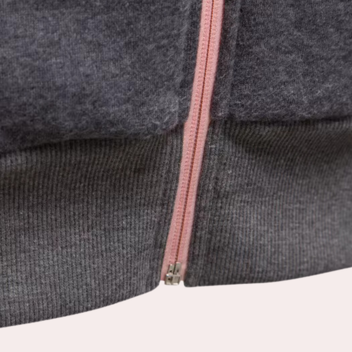 Sporty Women's Jacket with Zip - Nora-Blue-XS-Nora Luxe