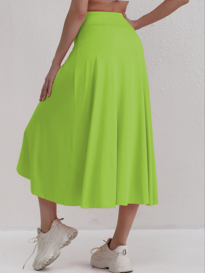 Sporty women's skirt with a high waistband & asymmetric cut – Alexia-Coral-S-Nora Luxe