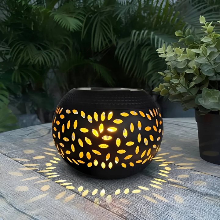 Spotted Solar Garden Lighting - LumoPattern-Black-Nora Luxe