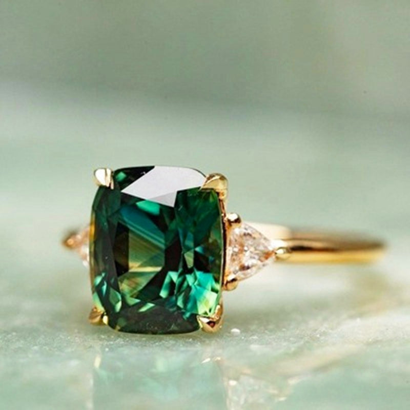 Square Emerald Ring - Elise-6-Nora Luxe