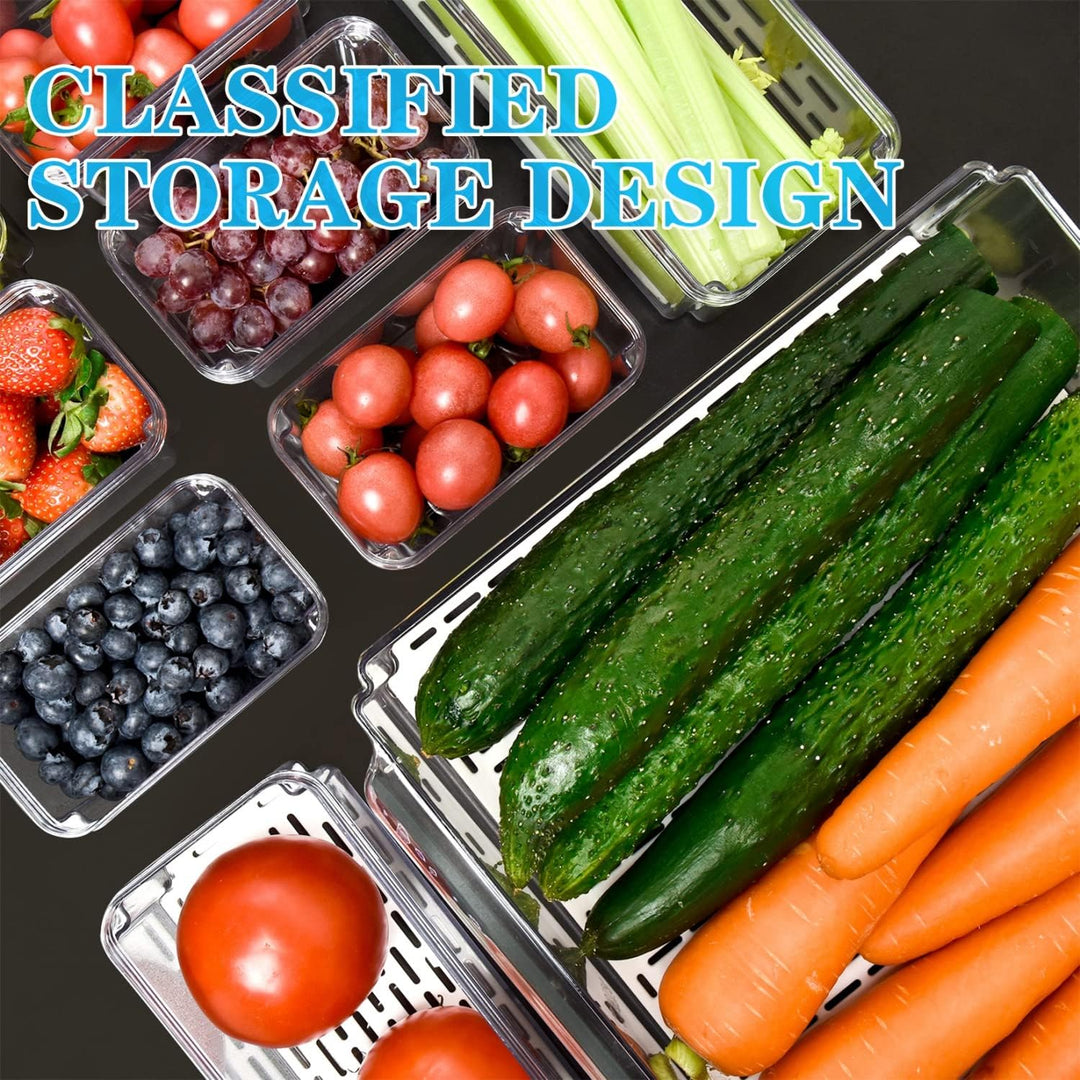 Stackable Fridge Organizer Set of 10 - FridgeMaster-Nora Luxe