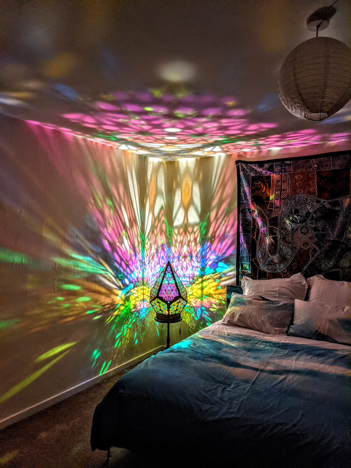 Stained Glass Style LED Table Lamp - LumiAura-Nora Luxe