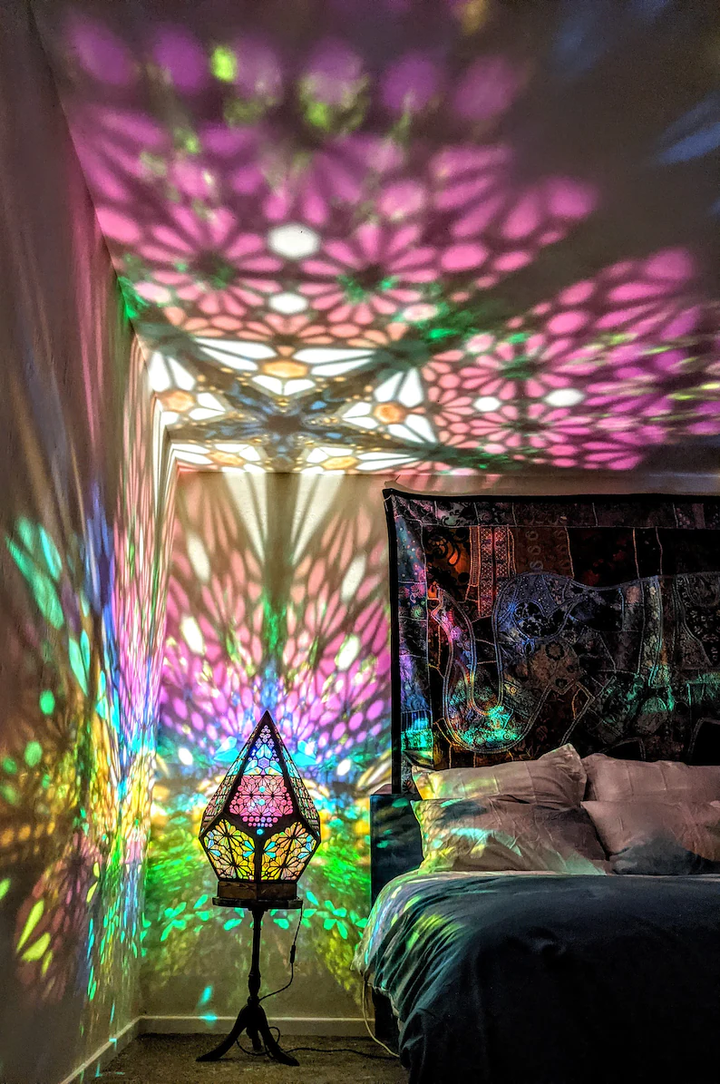 Stained Glass Style LED Table Lamp - LumiAura-Nora Luxe