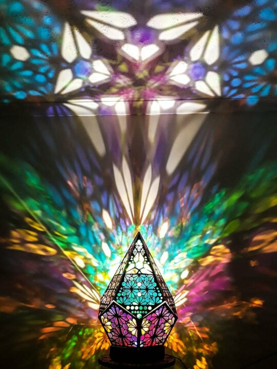 Stained Glass Style LED Table Lamp - LumiAura-Nora Luxe