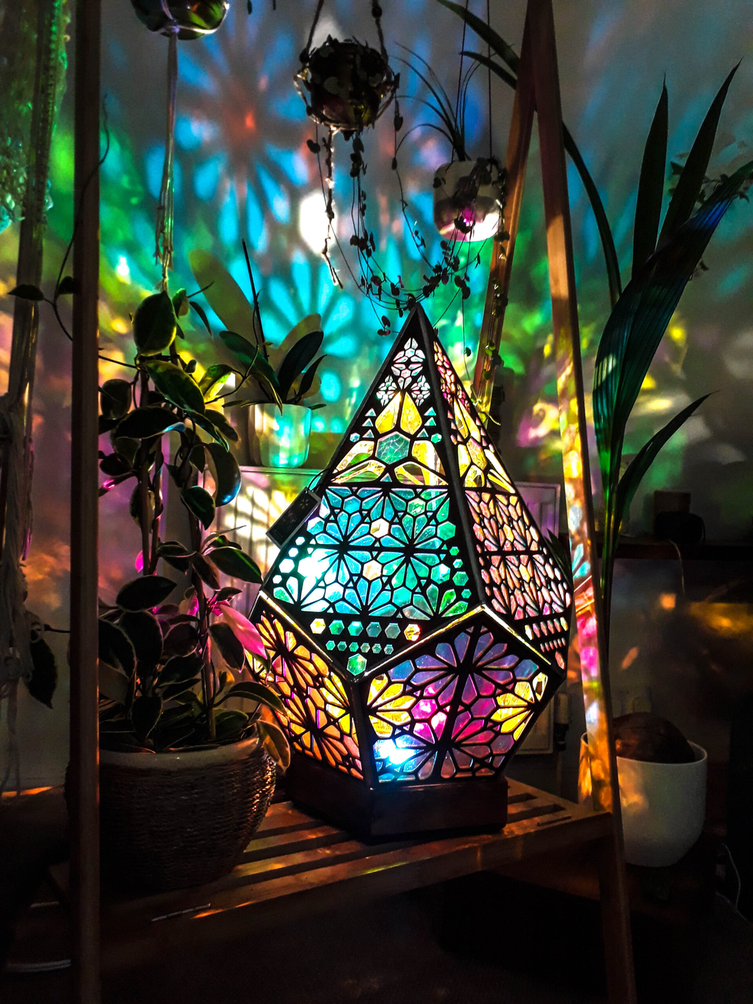 Stained Glass Style LED Table Lamp - LumiAura-Nora Luxe