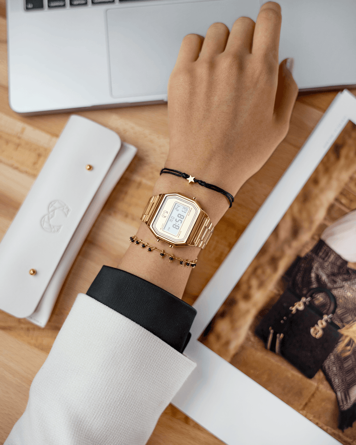 Star bracelet - Stella-Black-Gold-Nora Luxe