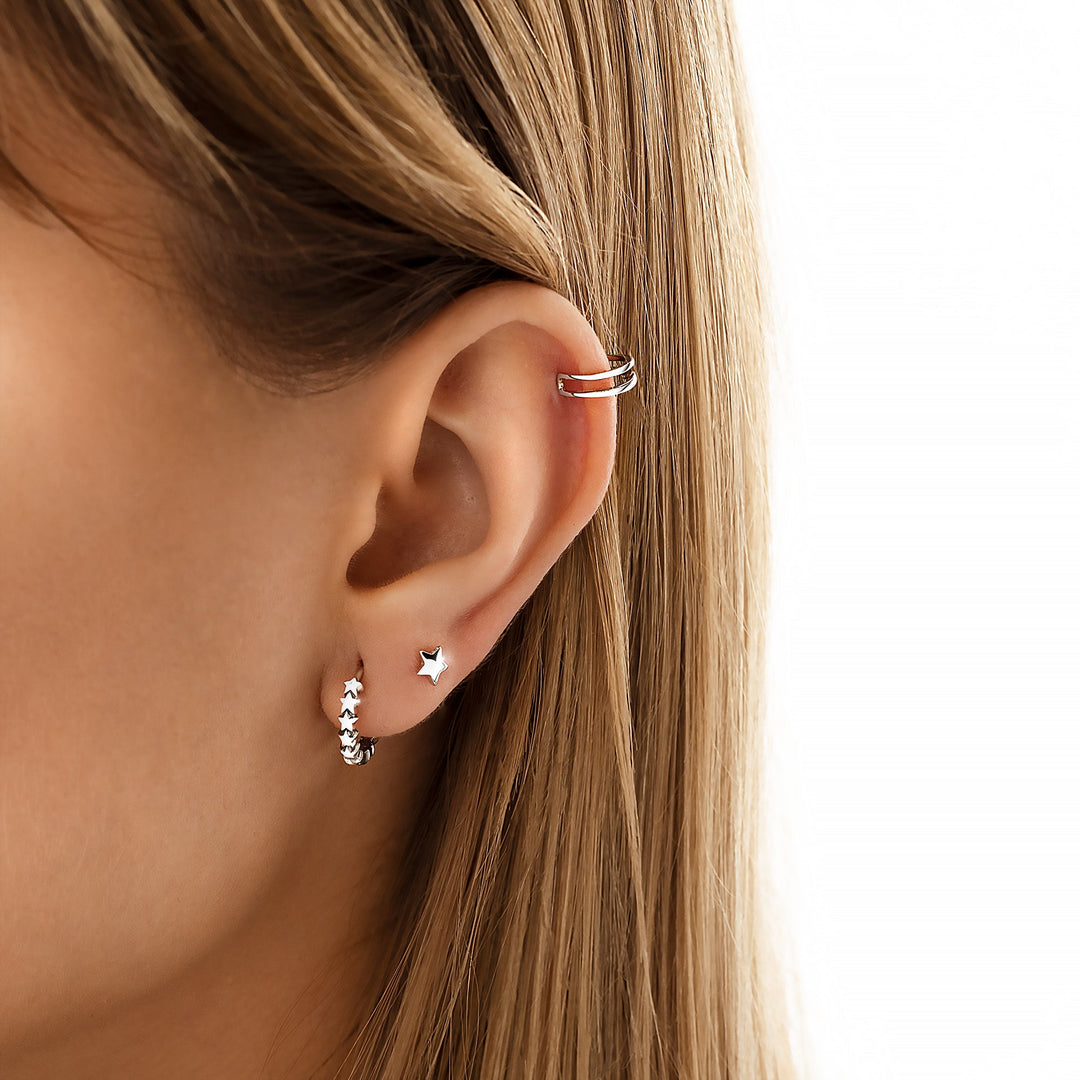 Star Earrings - Luna-Silver-Nora Luxe