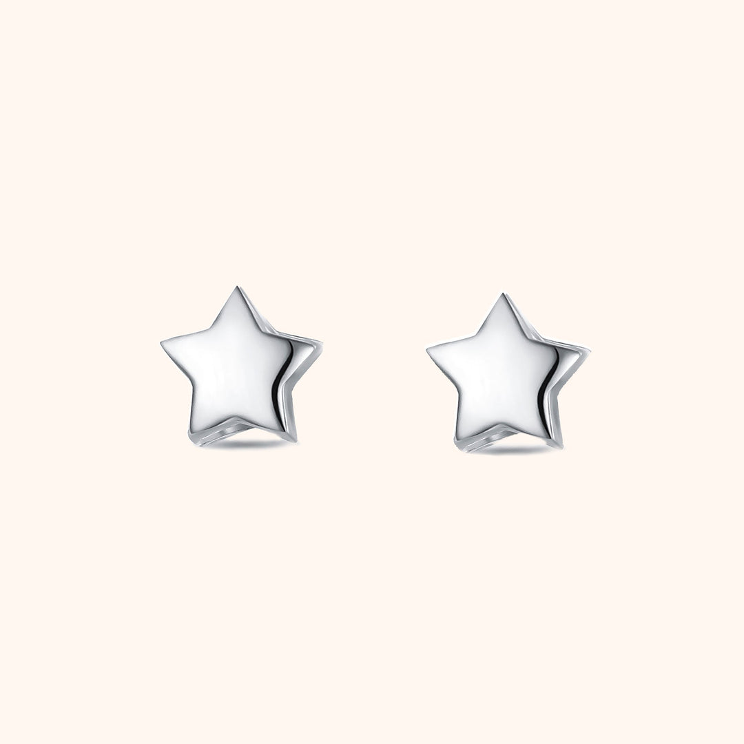 Star Earrings - Luna-Silver-Nora Luxe