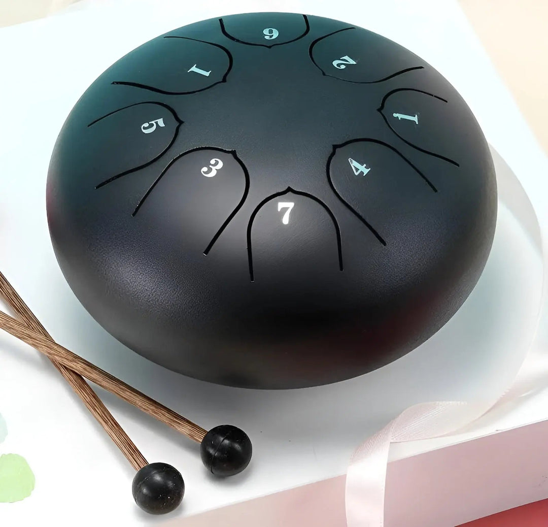 Steel Tongue Drum - SerenityRain-Black-Nora Luxe