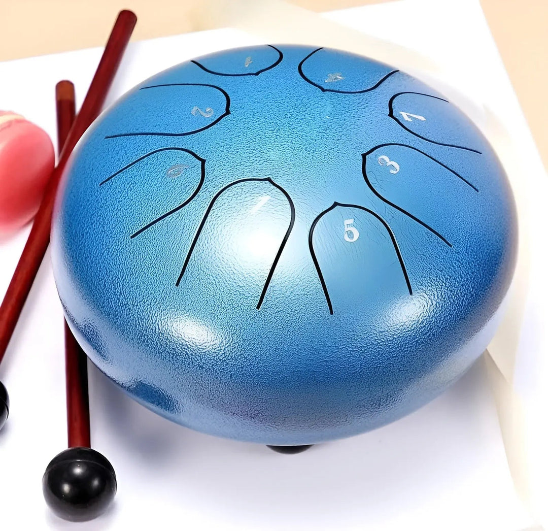 Steel Tongue Drum - SerenityRain-Blue-Nora Luxe