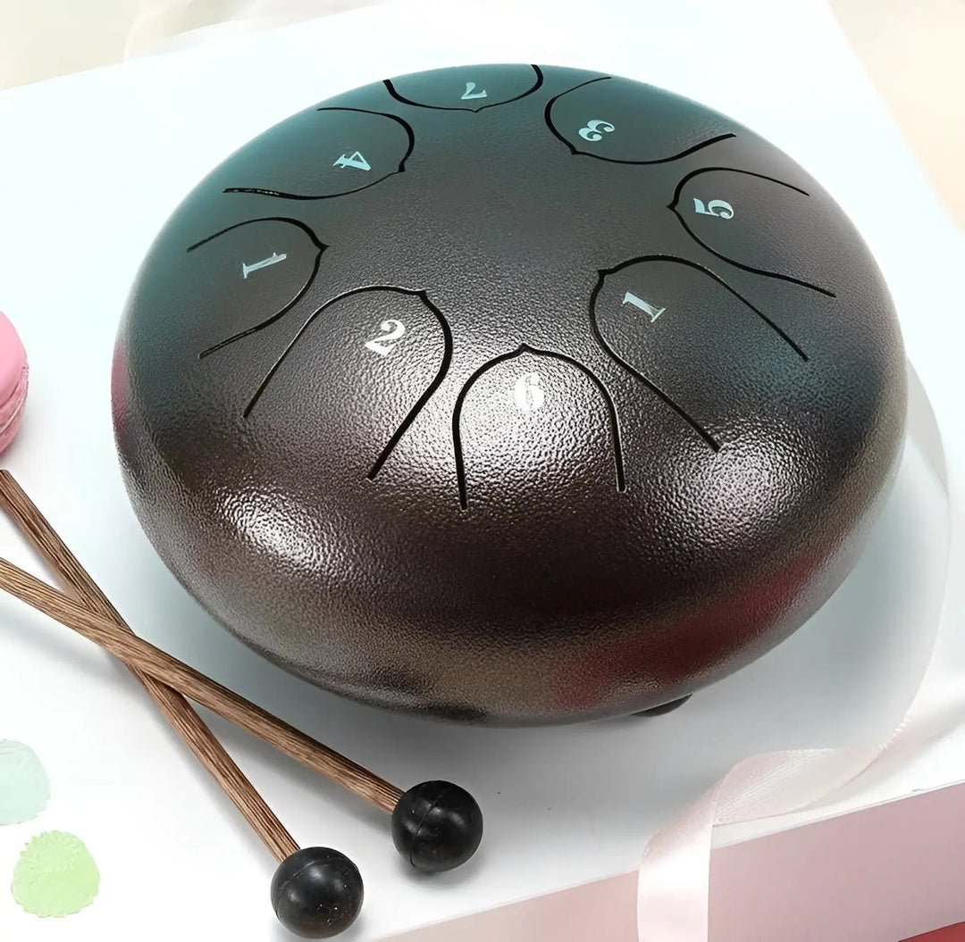 Steel Tongue Drum - SerenityRain-Dark brown-Nora Luxe