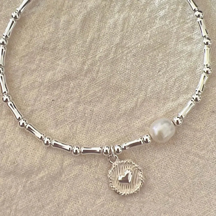 Sterling Silver Bamboo Bead Knot Bracelet | Elegant & Durable Jewellery-Nora Luxe