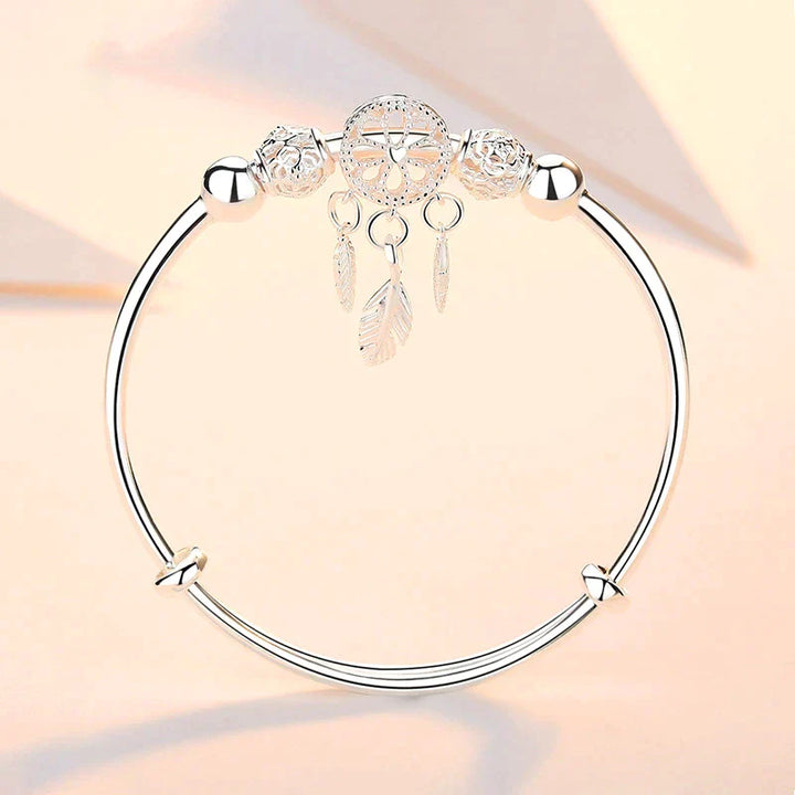 Sterling Silver Dreamcatcher Bracelet | Protection & Positivity Ensemble-Nora Luxe