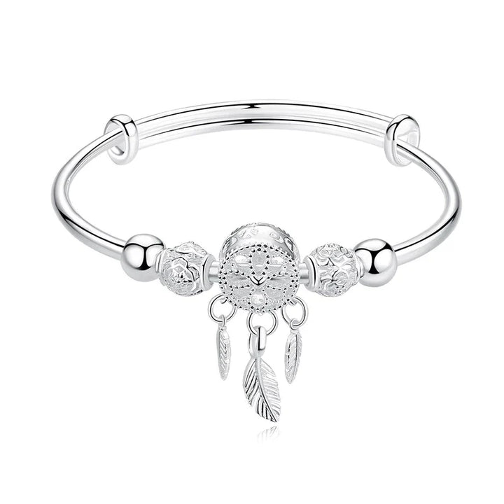 Sterling Silver Dreamcatcher Bracelet | Protection & Positivity Ensemble-Nora Luxe