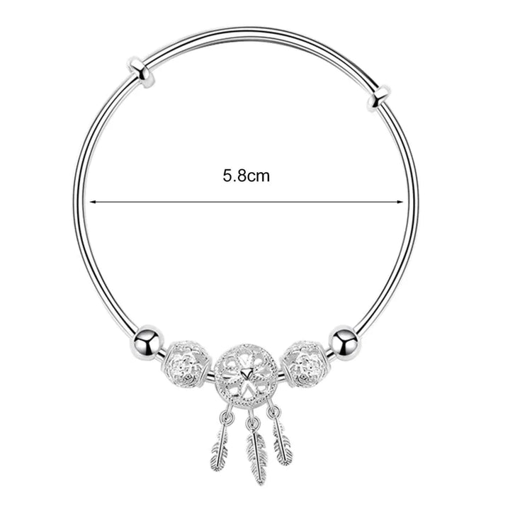 Sterling Silver Dreamcatcher Bracelet | Protection & Positivity Ensemble-Nora Luxe