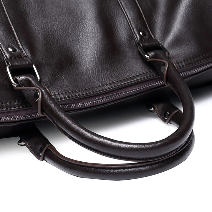 Large-Capacity Leather Travel Duffel – Lightweight & Durable Carry-On Bag
