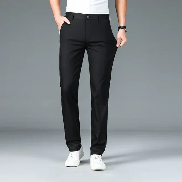 Straight Leg Trousers - Thijs-Black-29-Nora Luxe