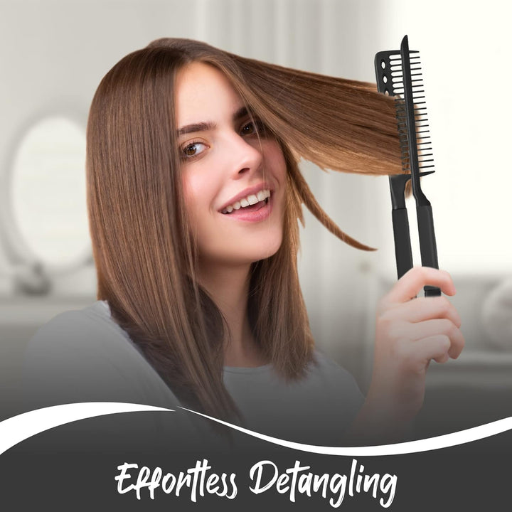 Straightening Comb – Blow Dry Comb for Effortless Hair Styling-Black-Nora Luxe