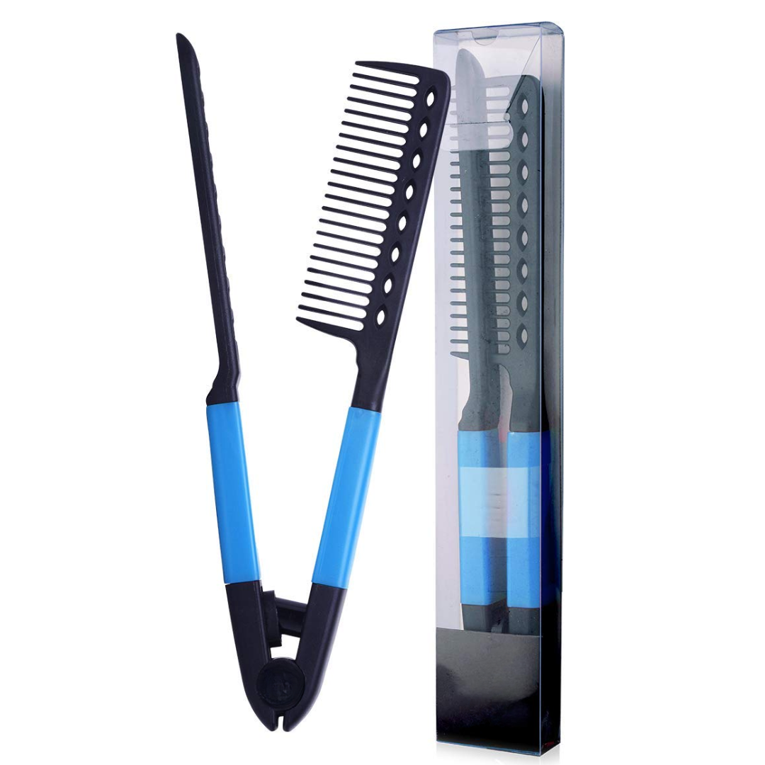 Straightening Comb – Blow Dry Comb for Effortless Hair Styling-Blue-Nora Luxe