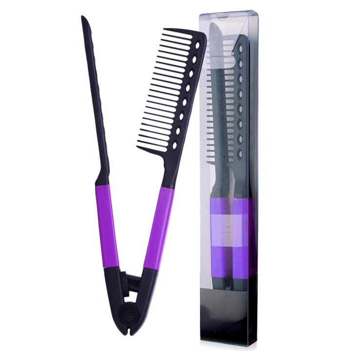 Straightening Comb – Blow Dry Comb for Effortless Hair Styling-Purple-Nora Luxe