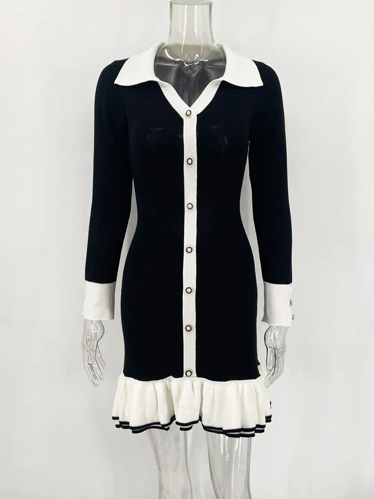 Strap mini dress with back cutout and bandage design – Amira-Black-S-Nora Luxe