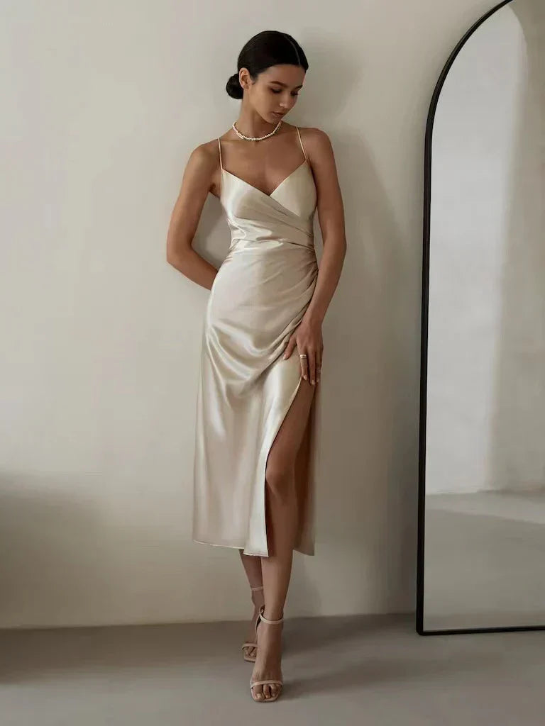 Strapless Dress - Luna-Champagne-S-Nora Luxe