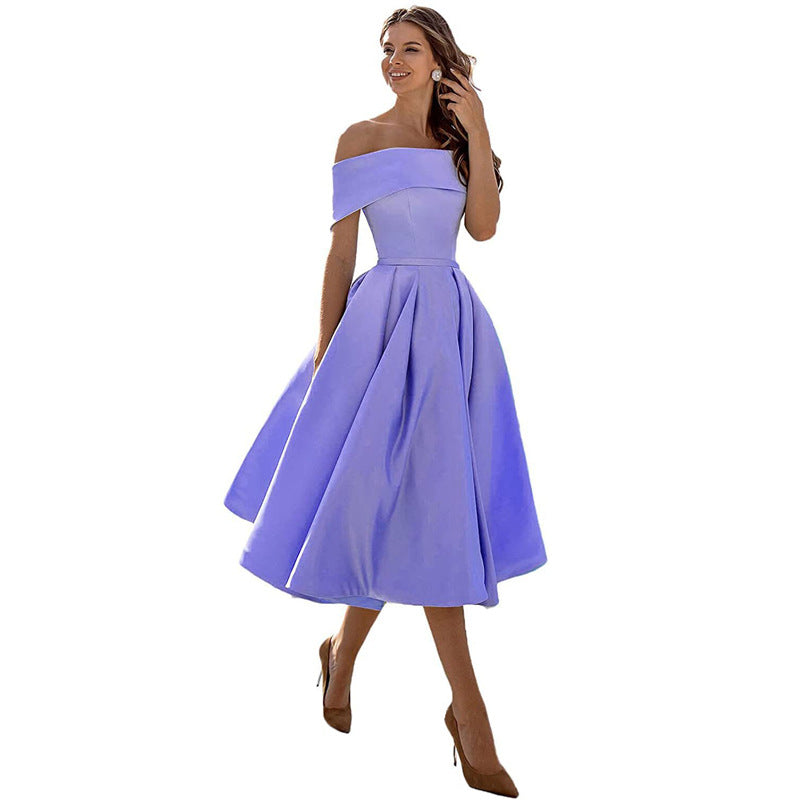 Strapless & Figure-hugging Satin Party Dress for Women – Mirella-Lavender-S-Nora Luxe