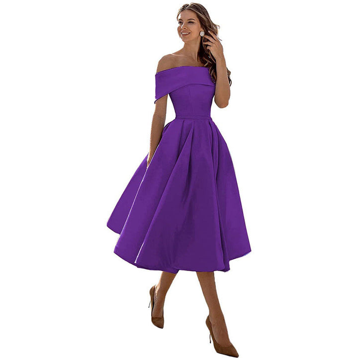 Strapless & Figure-hugging Satin Party Dress for Women – Mirella-Violet-S-Nora Luxe