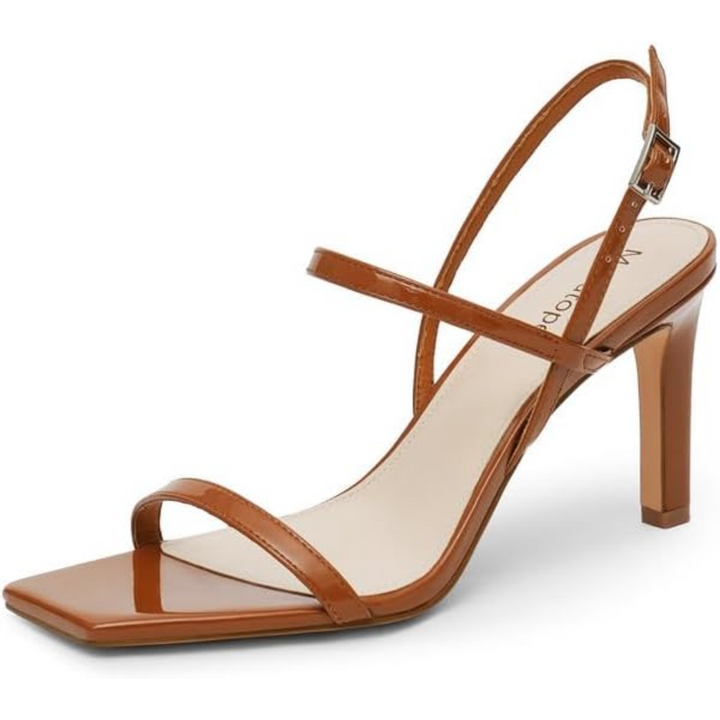 Strappy High Heel Sandals - Olivia-Brown-2.5-Nora Luxe