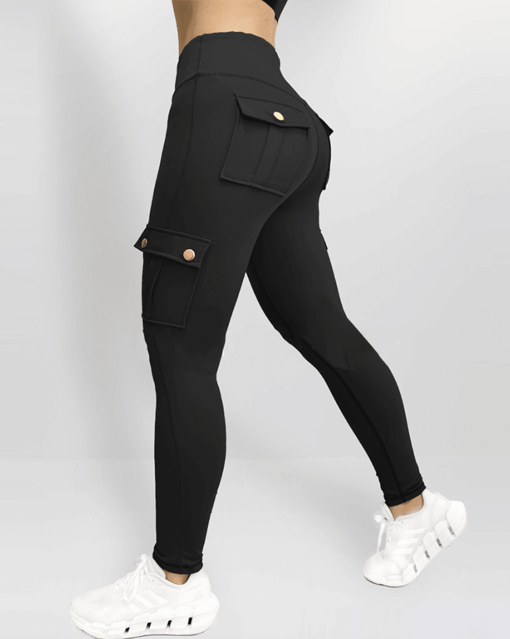 Stretch Cargo Trousers - Livia-Black-XS-Nora Luxe
