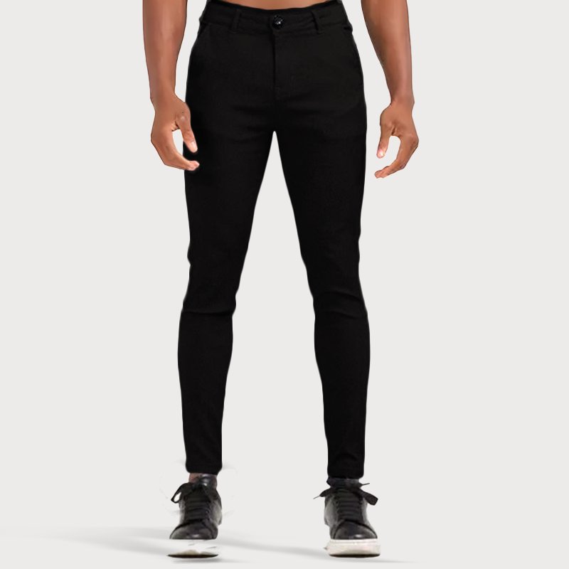 Stretch Men’s Trousers - Oliver-Black-28-Nora Luxe