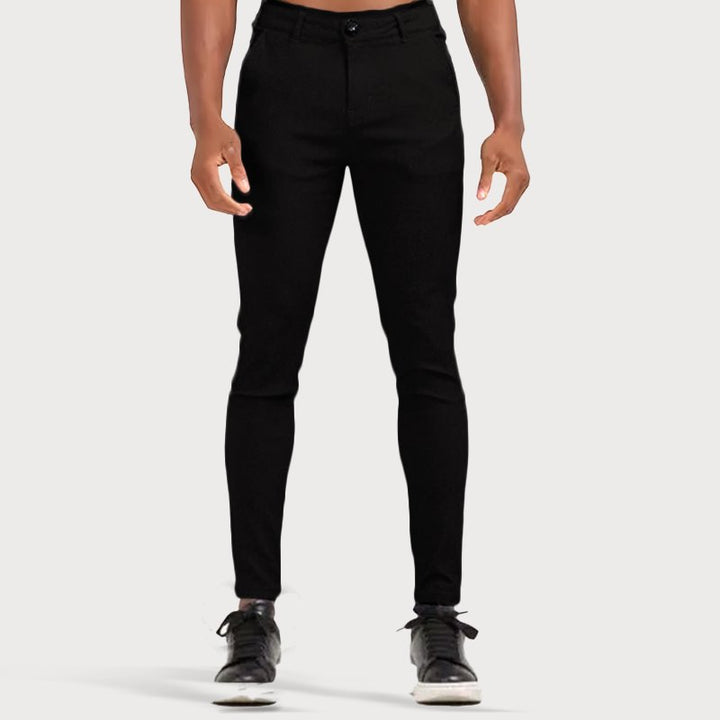 Stretch Men’s Trousers - Oliver-Black-28-Nora Luxe